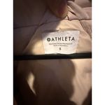Athleta  Downtown Parka Jacket Womens Sz S Baby Pink Hooded Down Puffer Coat EUC Photo 4