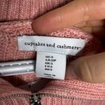 Cupcakes and Cashmere quarter zip ribbed knit sweater in salmon pink size S Photo 7