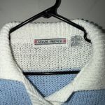 Vintage 80s Adam French Pastel Striped Knit Pullover Sweater Woman’s Size Small White Photo 3