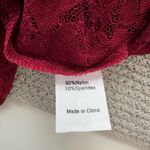 Allegra K  Dark Red Lace Short Sleeve Top Size Small Photo 10