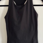 CRZ Yoga  Black Cropped Racerback Athletic Longline Tank Sports Bra Photo 0