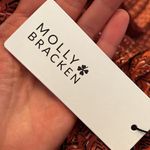 Molly Bracken  Geo Print Strappy Retro Rust Jumpsuit NWT Photo 5