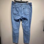 Hannah Women Size 14 Blue Denim Jeans Custom Gold Metallic Painted Accen Stretch Photo 1