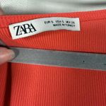 ZARA  VNeck Pleated Red Top Small Photo 2