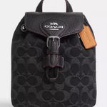 Coach NWT  Amelia Black Denim Mini Convertible Backpack Crossbody - Style CP106 Photo 0