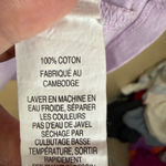 LL Bean‎ Womens Top XL Lavender Pink Square Neck Short Sleeve Cotton Staple Purple Photo 4