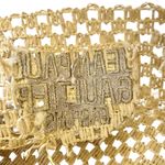 Jean Paul Gaultier Parfums Sparkling Straw Tote Bag Handbag Gold Photo 6