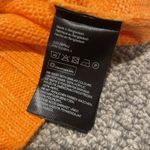 H&M  Sweater Womens XL Cropped Turtle Neck Neon Orange Knit Ribbed Long Sleeve Photo 3