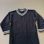 Yakira Bella Varsity Knit Sweater Dress Black Photo 4