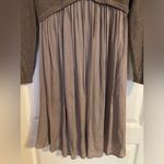 Mystree  Brown Mix Media Angora Blend Long Sleeve Sweater Dress Size Large Midi Photo 4