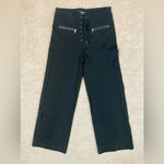Paige Nellie Lace-Up Black Culotte Crop High Rise Waist Pants Size 27 Photo 7