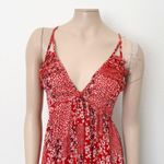 Selfie Leslie [] Red Dote On Me Ruffle Trim V-Neck Strappy Back Dress NWT Size XL Photo 5