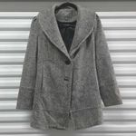 Apt. 9  Wool Coat Womens Size Medium Gray Tweed Grunge Winter Jacket Button Front Photo 0