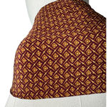 Vintage J.G. Hook 100% silk flower floral tassel long scarf maroon gold 48 x 10" Red Photo 3