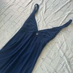 Venus Lingerie Mini Slip Dress Deep Navy Blue V-Neck M 90s Y2K Spaghetti Strap Photo 5