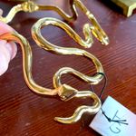 Gold Snake Choker Collar Hinge Necklace Happily Grey Abstract Avant Garde NWT Photo 4