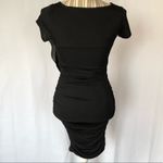 BCBGMAXAZRIA  Tatjana black ruched cocktail dress Photo 4