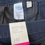 Style & Co . Mid rise tummy control boot leg jeans in Rinse indigo size 14 Short Photo 8