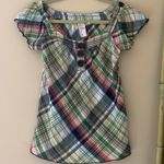 Girl Krazy Plaid Spring Top Photo 0