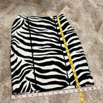 White House | Black Market WHBM Zebra Animal Print High Rise Mini Pencil Skirt Stretch Black White Size 2 Photo 3