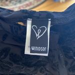 Windsor Black velvet mesh corset bodysuit. Super sexy and flattering. Photo 2