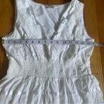 Magic Brand White Cotton Smocked Waist Dress Size Large Photo 2