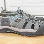 Keen Newport Slip On Hiking Sandal Grey Teal Blue Womens 10 1018834 Photo 0