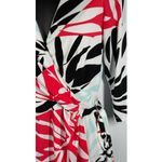 Ivy + Blu Women faux wrap side tie large palm leaf print dress size 4 White Photo 1