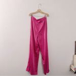 L'ATISTE  By Amy Wide Leg Satin Hot Pink Pants Photo 2