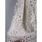 Aerie  Ivory Lace Racerback Bralette Size Large L Wireless Crochet Lace Bra Photo 3