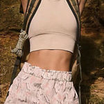 Free People  Movement Ivory Combo Printed In The Wild Baggy Shorts Size Large NWT Photo 0