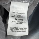 Terra & Sky  tank top 14W V neck tie back ombre cotton black soot gray 0X NEW Photo 7