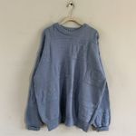 Vintage UNC North Carolina Tar Heels Blue Knit Cotton Crewneck Sweater Size L Photo 1