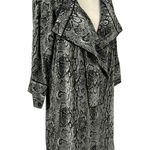 BCBGMAXAZRIA  100% Silk Lapelled Collar Shirt Dress Snakeskin Pattern Small Photo 2