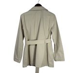 London Fog  Beige Double-Breasted Short Trench Coat with Belt Women's Medium Photo 9