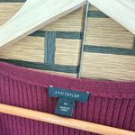 Ann Taylor Ann‎ Taylor Burgundy Ribbed Sweater Dress Size XS Photo 4