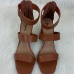 Qupid Women's Dorcas Faux Leather Multi Strap Block Heel Sandals Camel Size 6.5 Photo 6