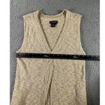 The J Peterman Company Sweater Vest‎ Women Medium Linen Deep V Pullover Brown Photo 3