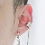 Cross Ear Cuff Silver Photo 1