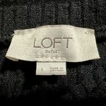 Loft  wide leg pull on ribbed pants size Large black rayon Photo 7