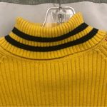 Unif yellow racing stripe mock turtleneck  Cropped by previous owner with raw edge bottom Photo 4