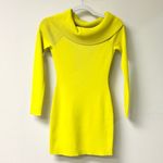 Alexis NWT  Chira Off-the-Shoulder Ribbed Knit Mini Dress Canary Women's Size XXS Photo 2