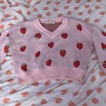 SheIn Cropped Strawberry Sweater Photo 0