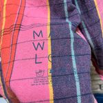 KERRI ROSENTHAL MIA PLAID SHIRT cabin pink plaid ruffle small cotton flannel Photo 8