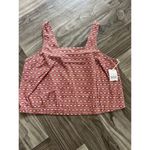 a.n.a  Womens 100% Cotton Floral Geo Print Square Neck Top Retro Geo Red 1X Photo 1