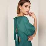 Peter Som  Green Puff Sleeve Dress Photo 2