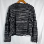 Ann Taylor Loft Gray Woolen Look Side Zip Zip Sleeve Sweater Jacket Size MD Size M Photo 1