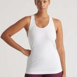 Quince Womens Seamless Ruched Racerback Tank Top White XS Photo 0