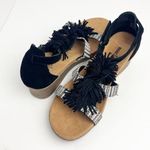 Minnetonka Desi Leather Upper Pom Pom Straps Adjustable Ankle Strap Sandals 9 Photo 0