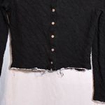 Goldie  Chloe Cardigan Double-Layer Cotton Jersey Knit Black Size Xs Photo 3